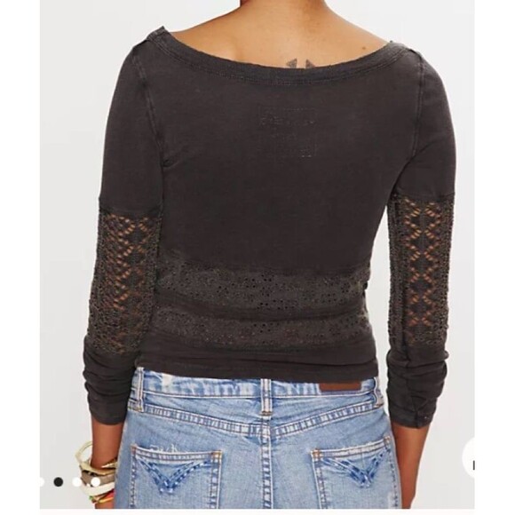 Free People Girlie Greaser Top xs - Picture 2 of 6